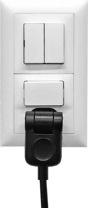 Image du produit Steffen Rallonge avec fiche pliante Td 3G1.0mm² 1m T12-T13 IP20 sw (1 m, Type 13)