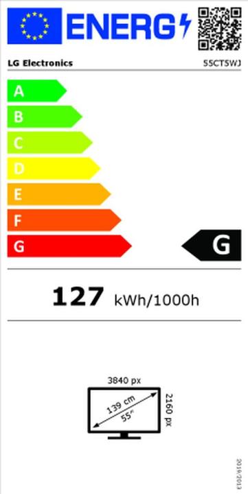 Energy Label LG One:Quick Works (3840 x 2160 Pixels, 55")
