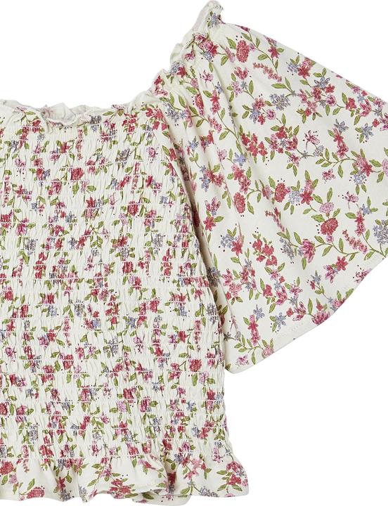 Actual product image Vertbaudet Gesmoktes Mädchen T-Shirt mit Blumen (92)