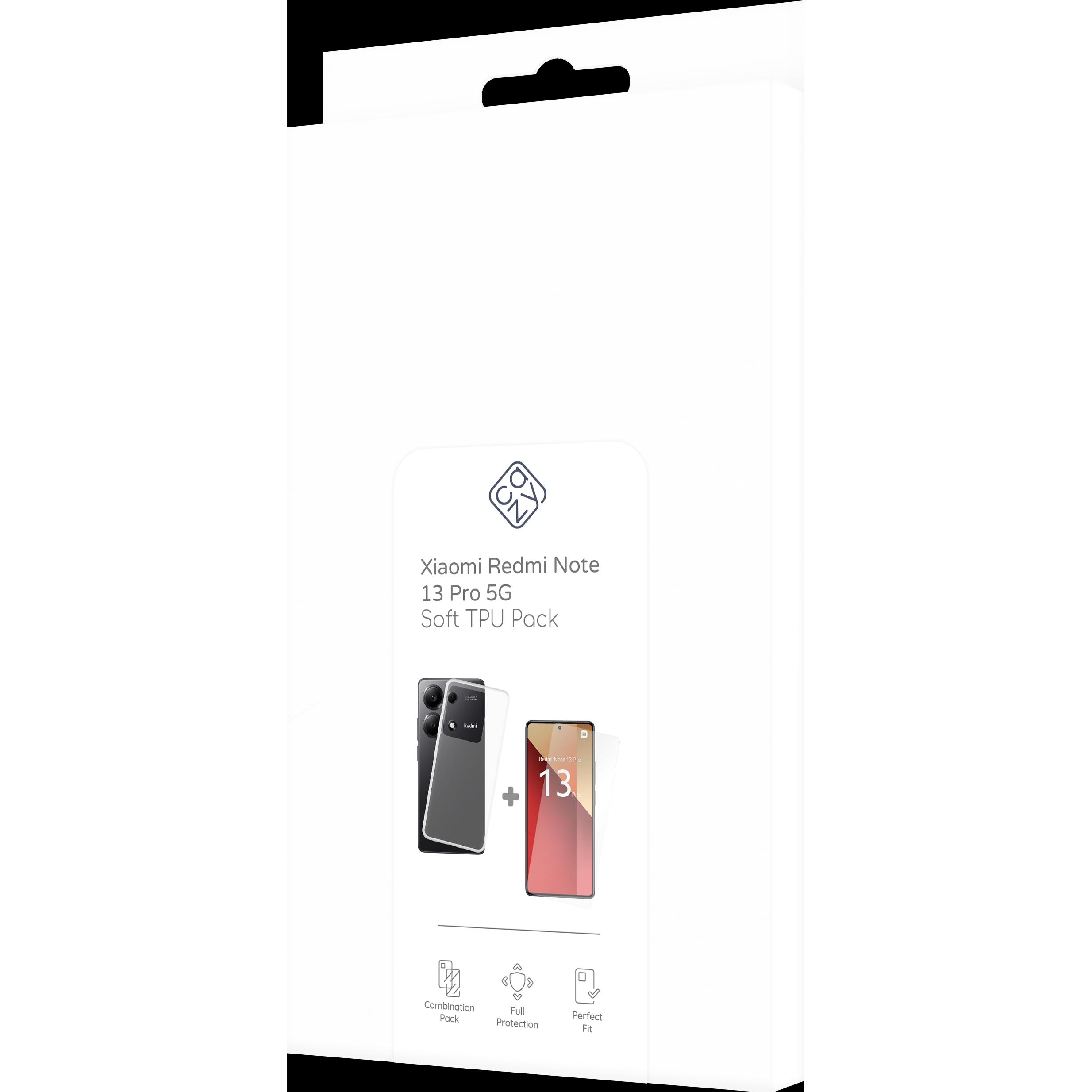 Thumbnail - Cazy Silikon Hülle Kompatibel mit Xiaomi Redmi Note 13 Pro 5G - Soft TPU Schutz Transparant + Display (Xiaomi Redmi Note...