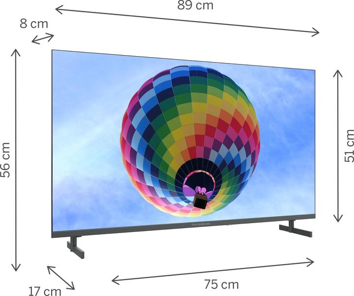 Actual product image Thomson TV 40 Fhd Qled Smart T2/C2s2 Google TV Frameless (40", QLED, Full HD)