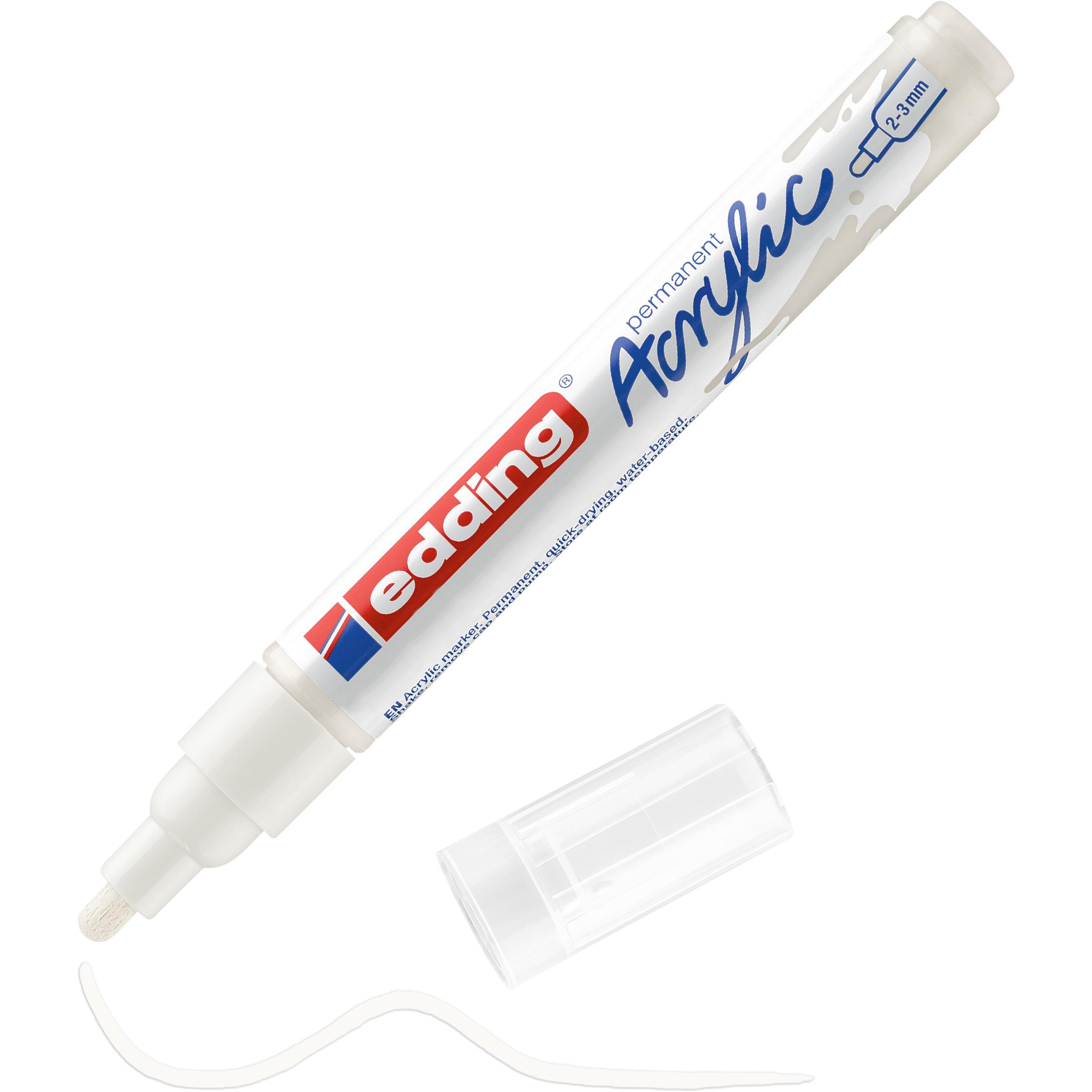 Thumbnail - 10x Edding, Marker, 5100 Medium (Weiss, 3 mm, 1 x)