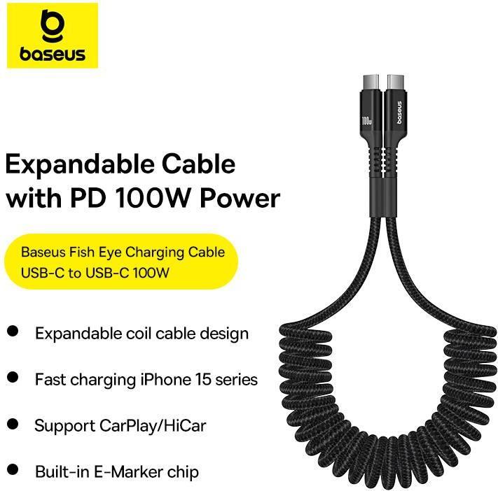 Produktbild Baseus USB C – USB C (1 m, USB 3.2 Gen 2, 100 W)