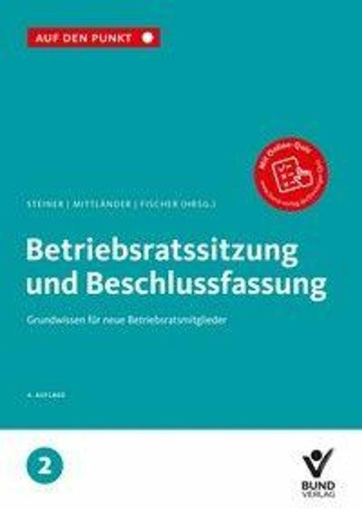 Produktbild BetriebsratssitzungundBeschlussfassung (Deutsch, Erika Fischer, Regina Steiner, Silvia Mittländer, 2026)