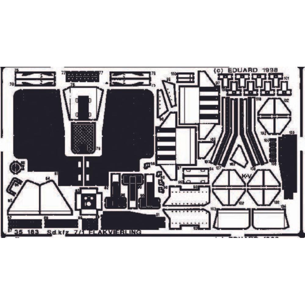 Eduard Sd.kfz 7/1 Flakvierling Detailbausatz (35183)