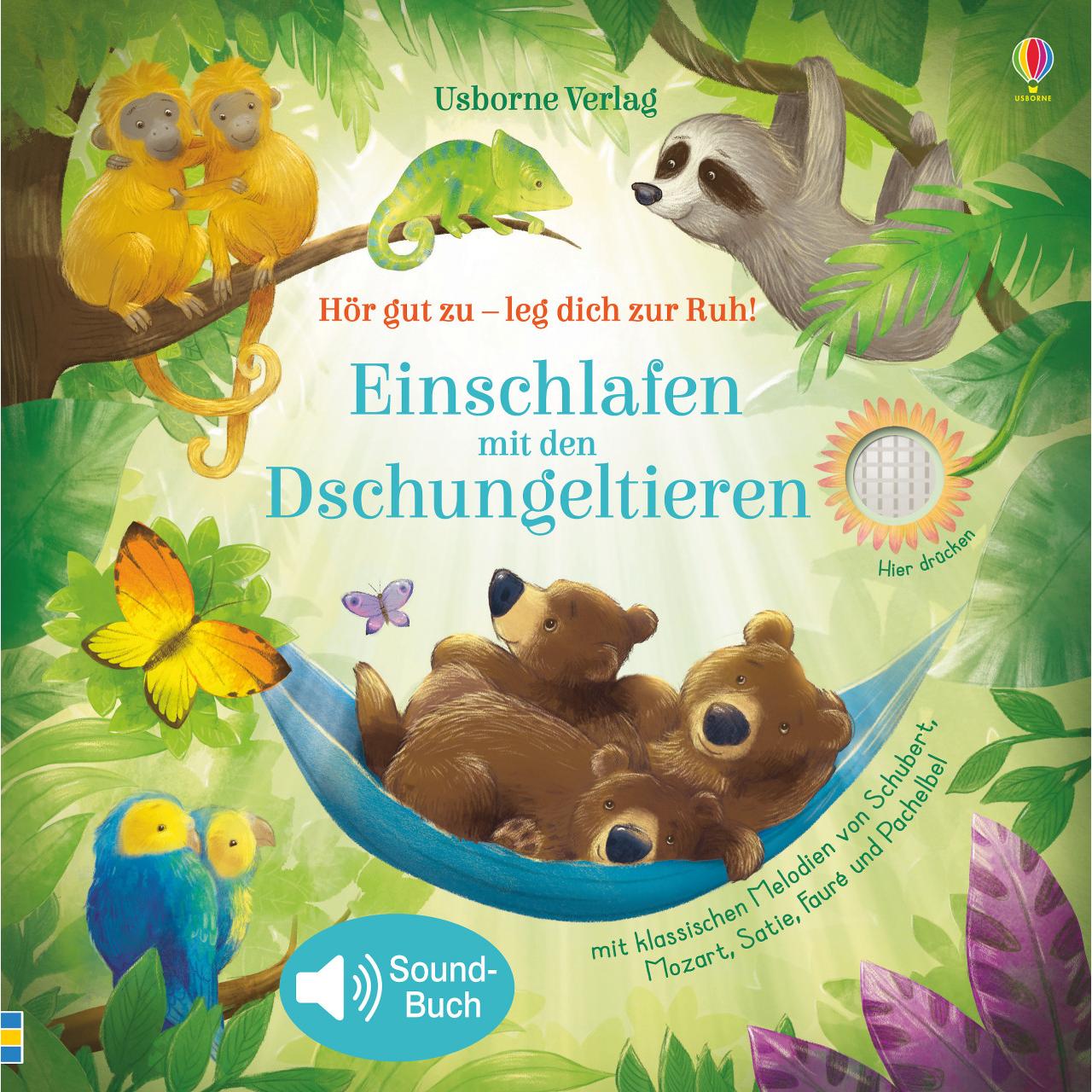 Hör gut zu – leg dich zur Ruh! Einschlafen mit den Dschungeltieren, Kinderbücher von Sam Taplin