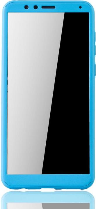Produktbild König Design Hülle Handy Schutz für Huawei Honor 7X Full Case Cover Displayschutz Bumper Blau (Honor 7X)