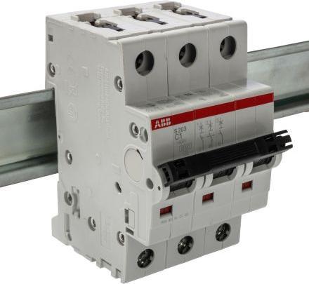 ABB S200 MCB 1A 3 Pole Type C 6kA