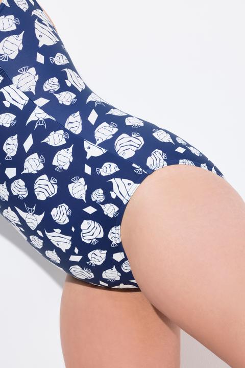 Produktbild Ulla Popken Badeanzug, Fische, ohne Softcups, Rundhals (42, 44)