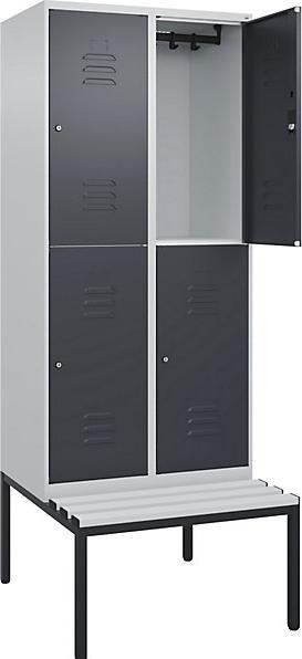 Actual product image C+P Double-decker locker Classic PLUS bench seat (80 cm, 212 cm)