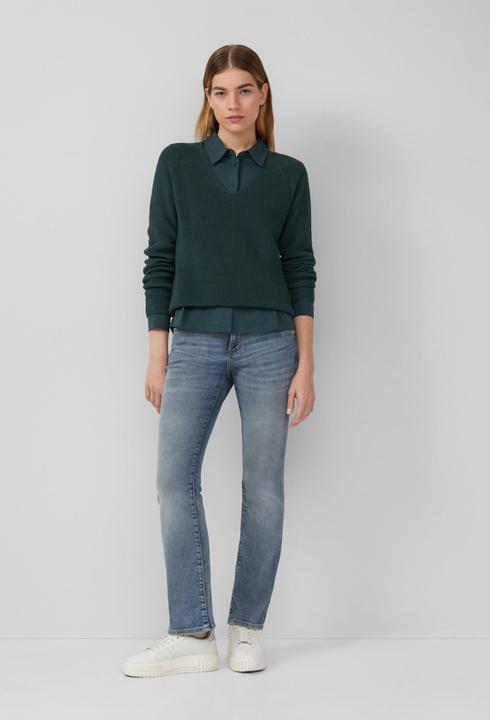 Produktbild s.Oliver Strickpullover Strickpullover aus Baumwollmix mit V-Ausschnitt (42)