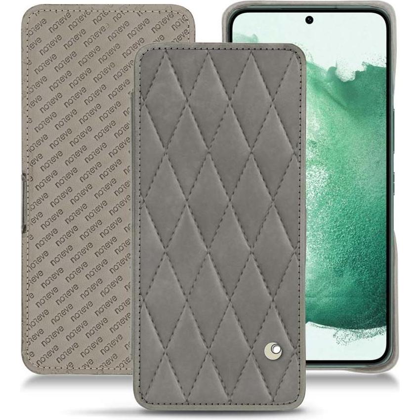 Noreve Lederschutzhülle horizontal (Samsung Galaxy S22+ 5G), Smartphone Hülle, Grau