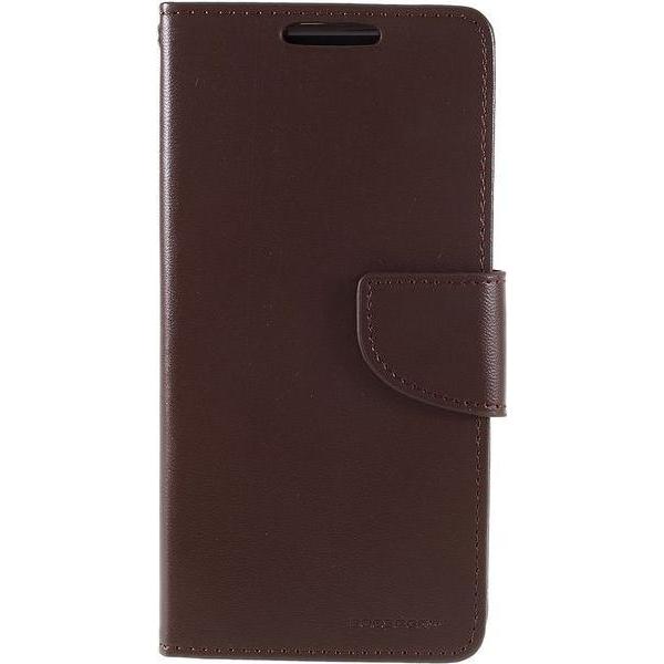 Goospery Bravo Diary Series (Samsung Galaxy Note 10), Smartphone Hülle, Braun