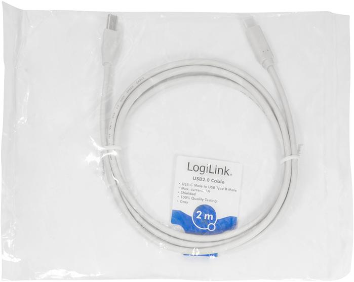 Image du produit LogiLink USB C – USB B (2 m, USB 2.0)