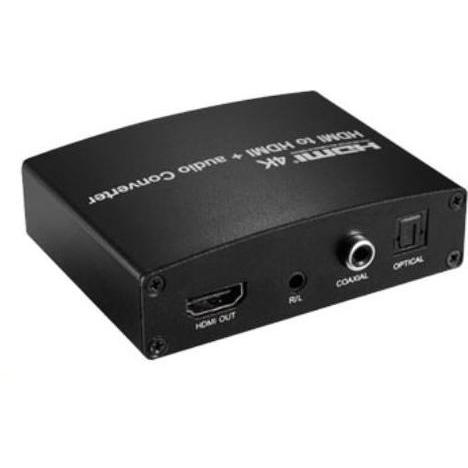 PremiumCord Estrattore audio HDMI 4K con separazione audio su presa stereo, SPDIF Toslink, RCA, Adattatore audio