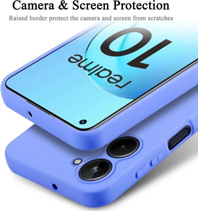 Actual product image Cadorabo Case for Realme 10 4G TPU in liquid protection silicone design (Samsung Galaxy S10)