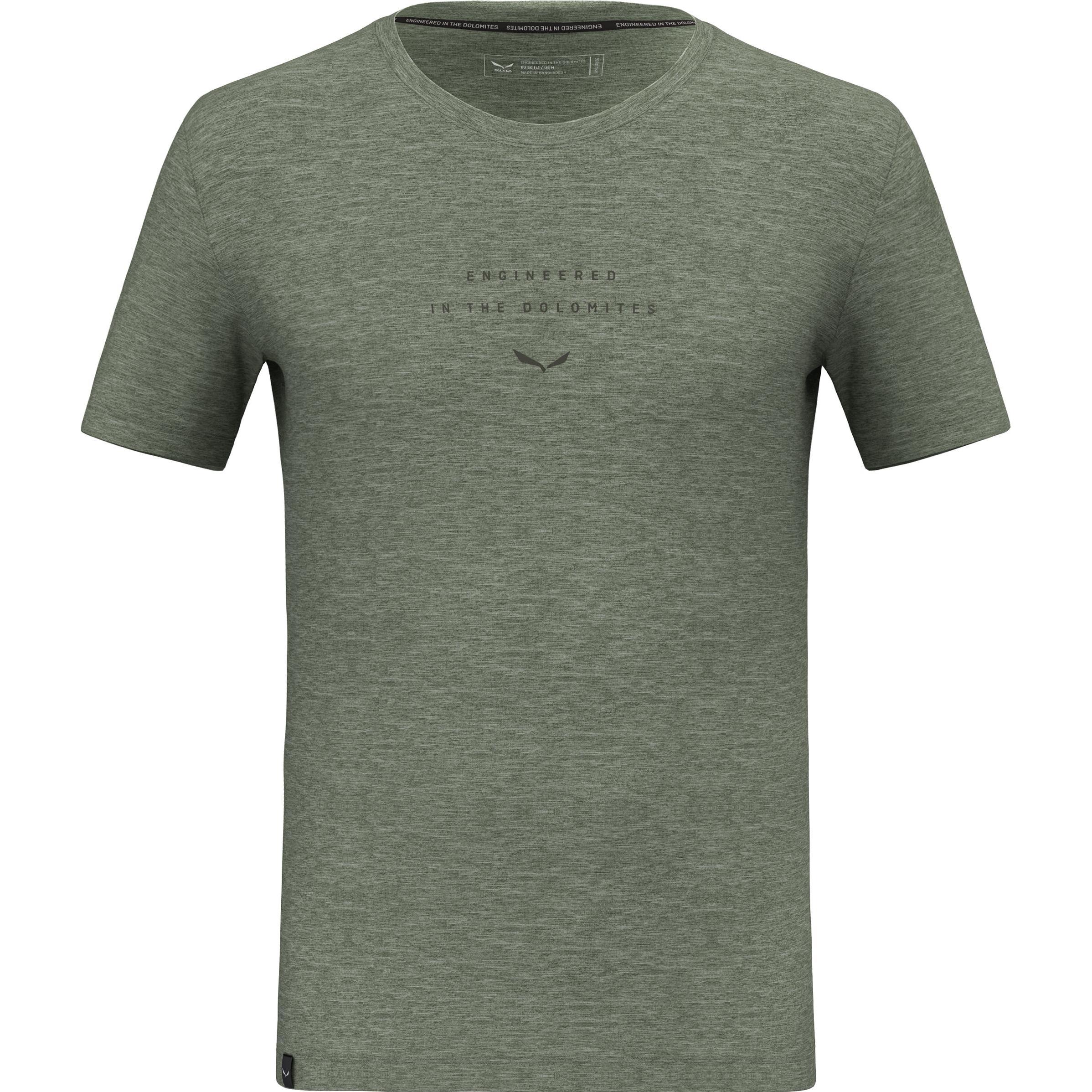 Salewa, Herren, Funktionsshirt, Eagle Eitd Merino T-Shirt (48), Grün, 48
