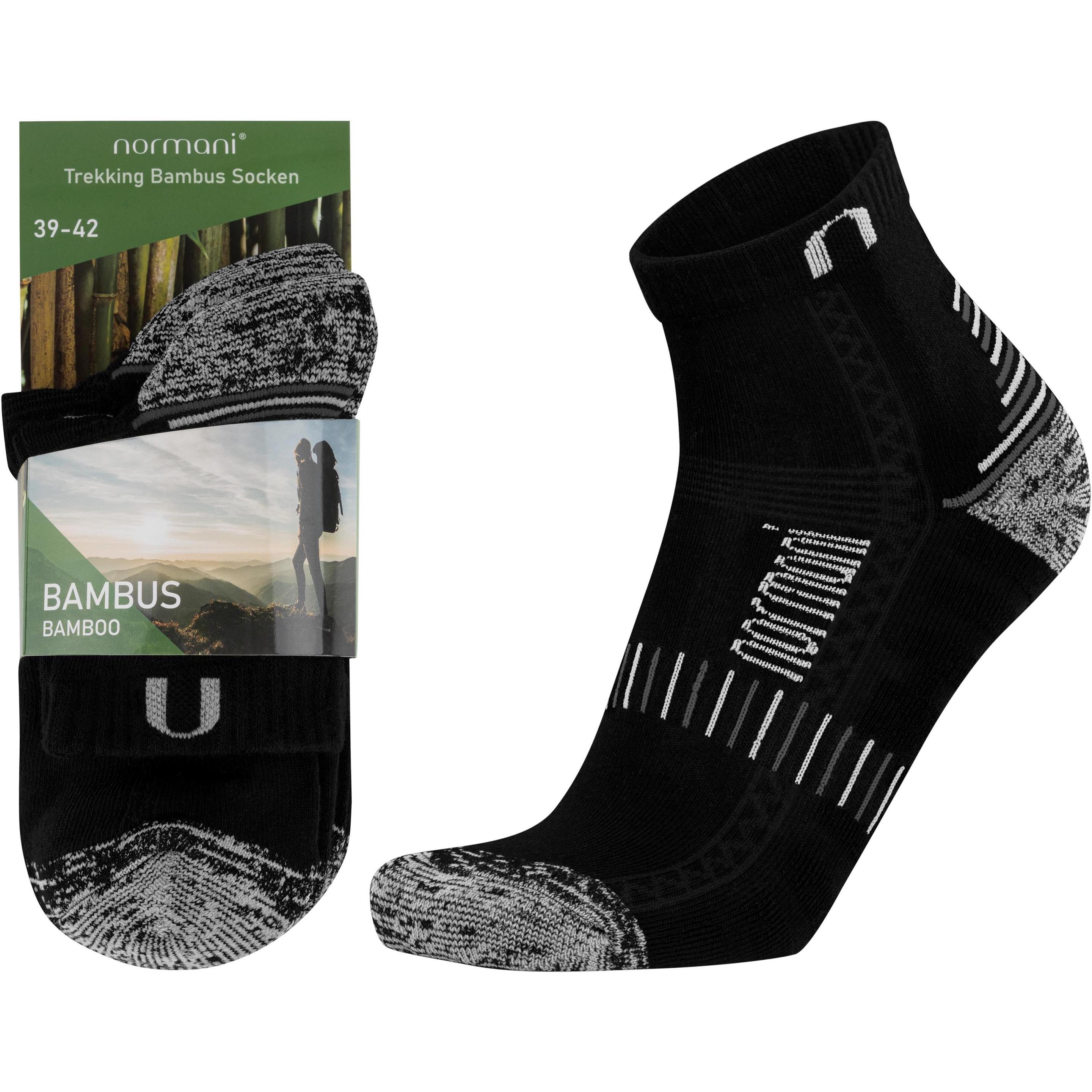 Normani, Herren, Socken, 3 Bambus Funktion Kurzschaftsocken - 9389, Schwarz, (3er Pack, 39 - 42)