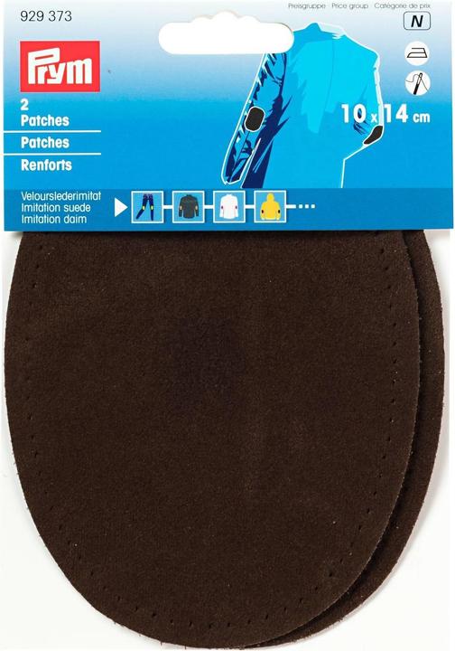 Prym Applikation 10 x 14 cm Lederimitat, Dunkelbraun, 2 Stück (2 x)