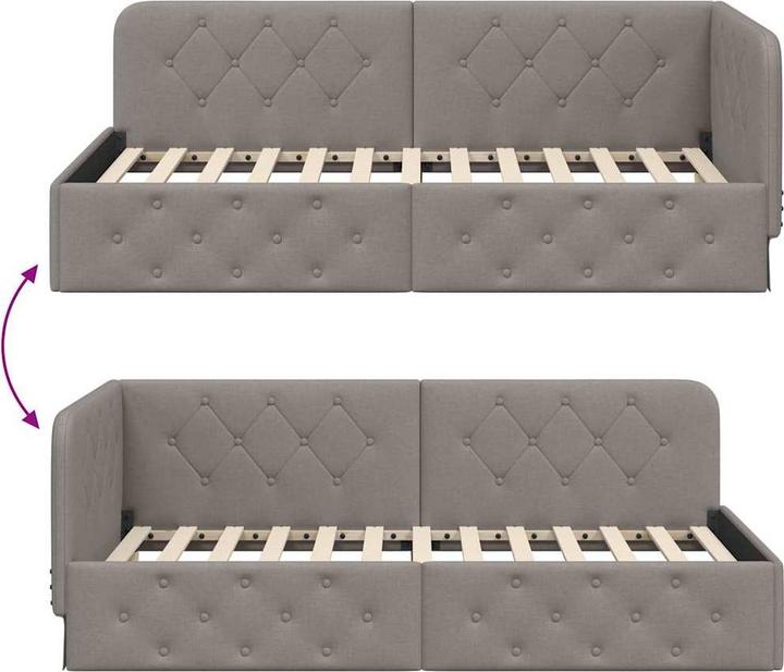 Image du produit vidaXL Eckbettgestell (90 x 190 cm)