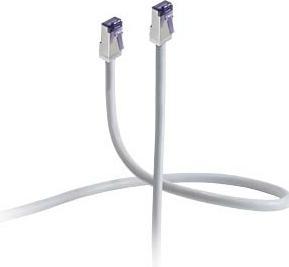 Image du produit Flexline ®-câble patch cat. 6A S/FTP, hautement flexible, forme courte, PIMF, 500MHz, blanc, 0,5m (S/FTP, CAT6a, 0.50 m)