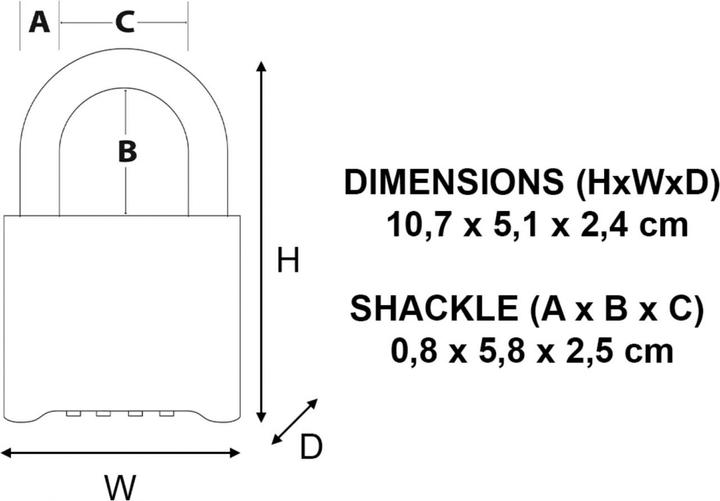 Actual product image Master Lock Zinc combination lock 175EURDLH