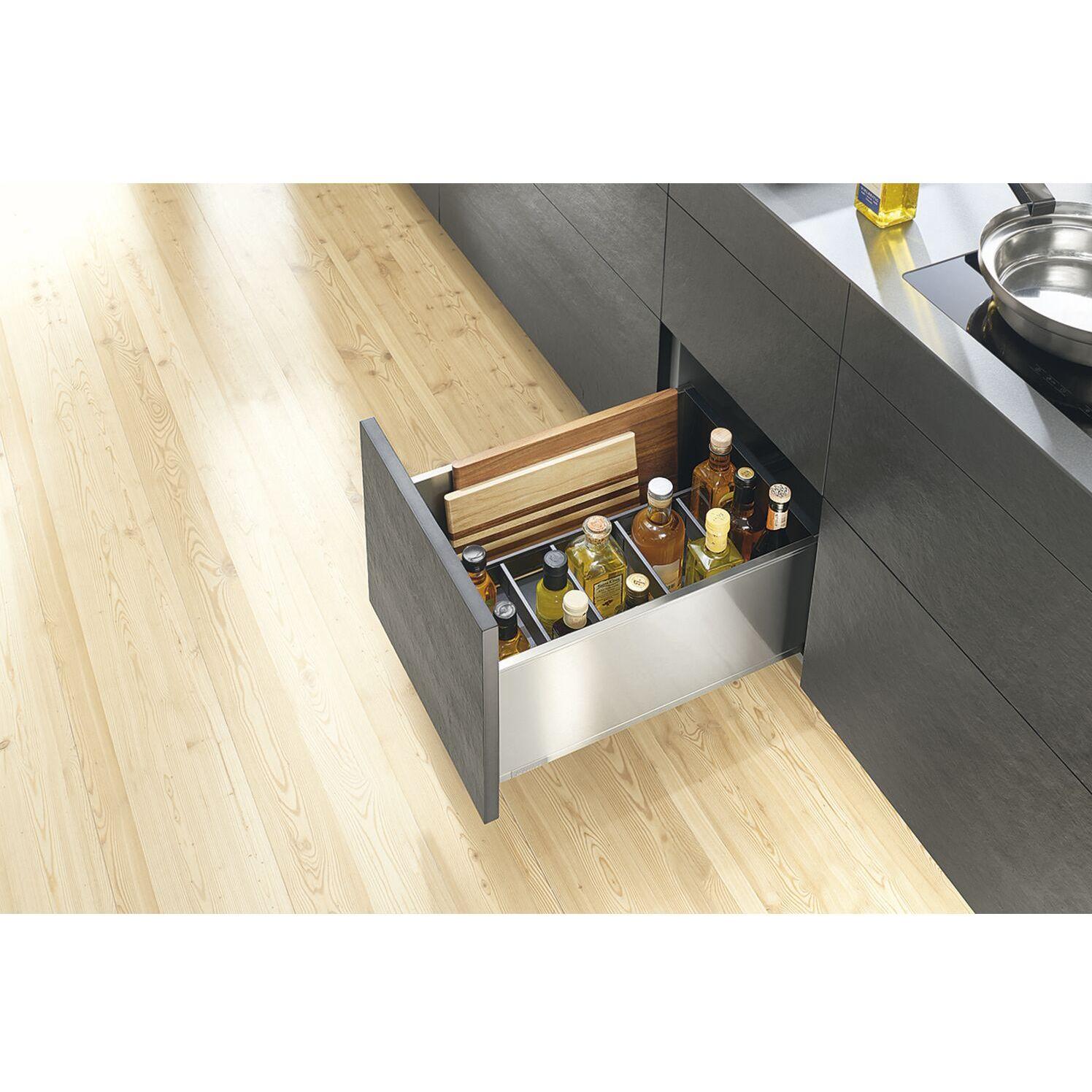 Thumbnail - Blum Flaschenset AMBIA-LINE 100 für Frontschubkasten, Besteckkasten, Weiss