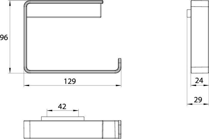 Actual product image Emco LOFT paper holder without lid chrome