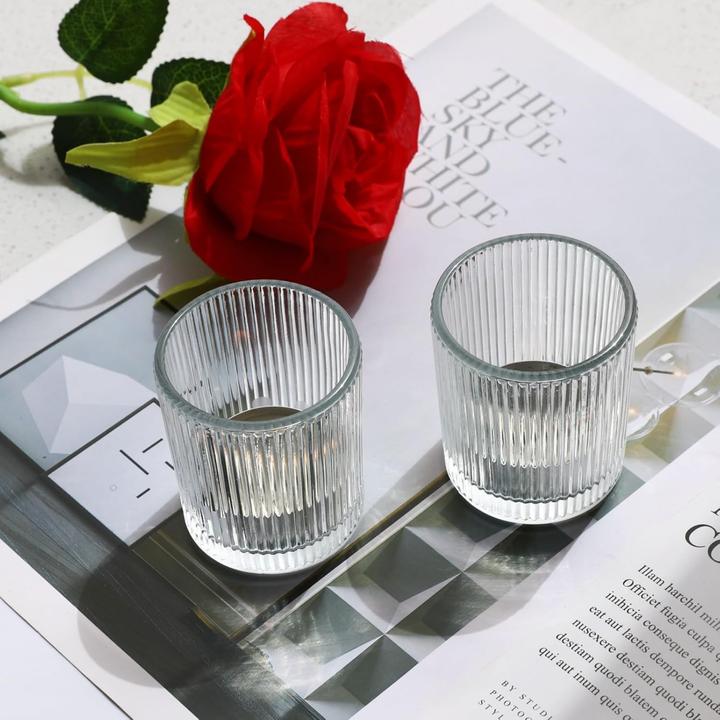 Actual product image Vohocandle Teelichthalter-Set, Glas (12 Stück, Vintage Design)