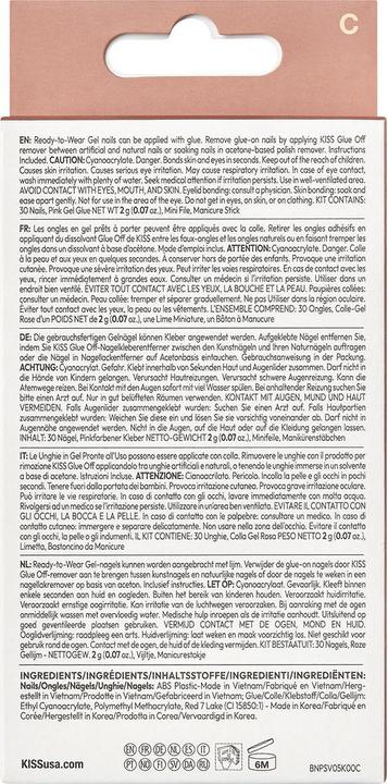 Immagine prodotto KISS Unghie - Ks Bare-but-better Premium Nails - Spicy (Unghie artificiali, Rosa)