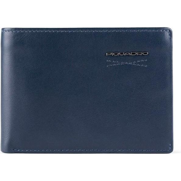 Piquadro Uomo Blu Uomini, Portafoglio, Obidos, Leather Wallet, Coin Holder, Navy, For Men,