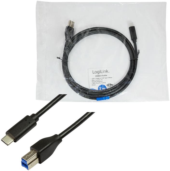 Image du produit LogiLink USB C - USB B (2 m, USB 3.0)