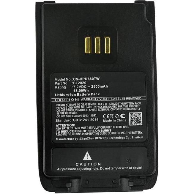 CoreParts Battery for Two-Way Radio (2500 mAh), Notebook Akku, Schwarz