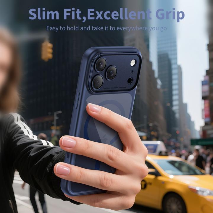 Produktbild Tech-Protect Magpeak Magsafe Cc Iphone 17 Pro Max Tiefblau/Klar (Apple iPhone 17 Pro Max)