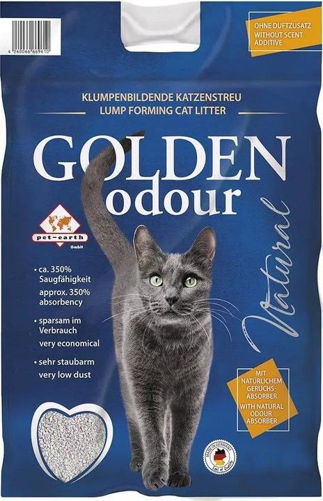 Image du produit Pet-Earth Litière pour chat à odeur grise dorée, naturelle (Agglomérant, Neutralisant, Non poussiéreux, 7 kg)