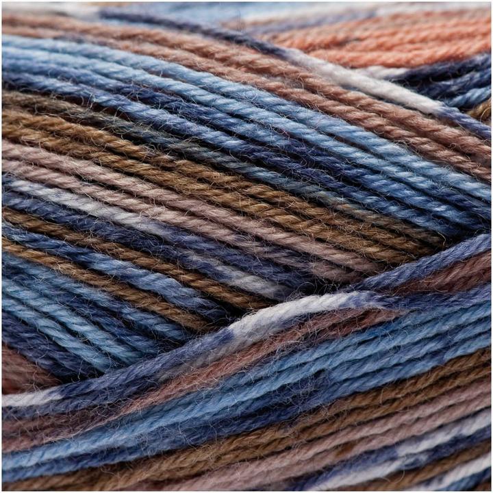 Produktbild Rico Design Wolle Bamboo für Socken 4-fädig, 100 g, Blau Braun (420 m)