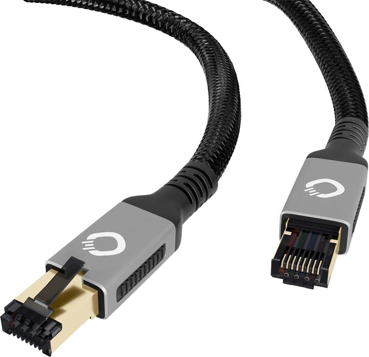 Produktbild Oehlbach D1C13357 RJ45 Netzwerkkabel, Patchkabel CAT 8.1 10m Schwarz, Gold 1St. (S/FTP, CAT8.1, 10 m)
