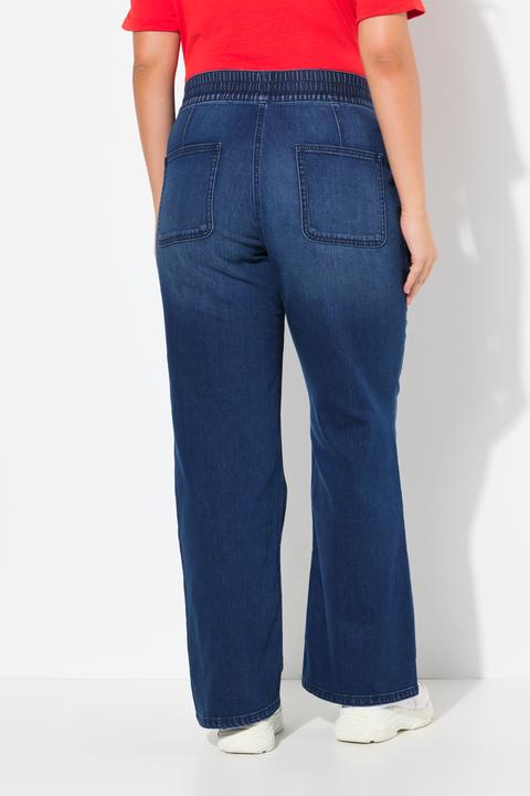 Produktbild Ulla Popken Jeans Mary, weites, ausgestelltes Bein, Elastikbund (52)