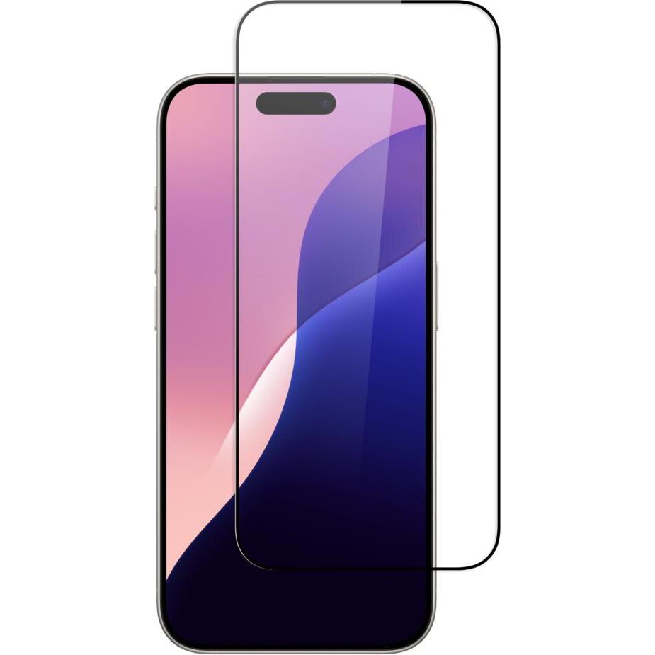 Screenor Tempered Iphone 16 Pro Full Co (1 Stück, Apple iPhone 16 Pro), Smartphone Schutzfolie, Transparent, Schwarz