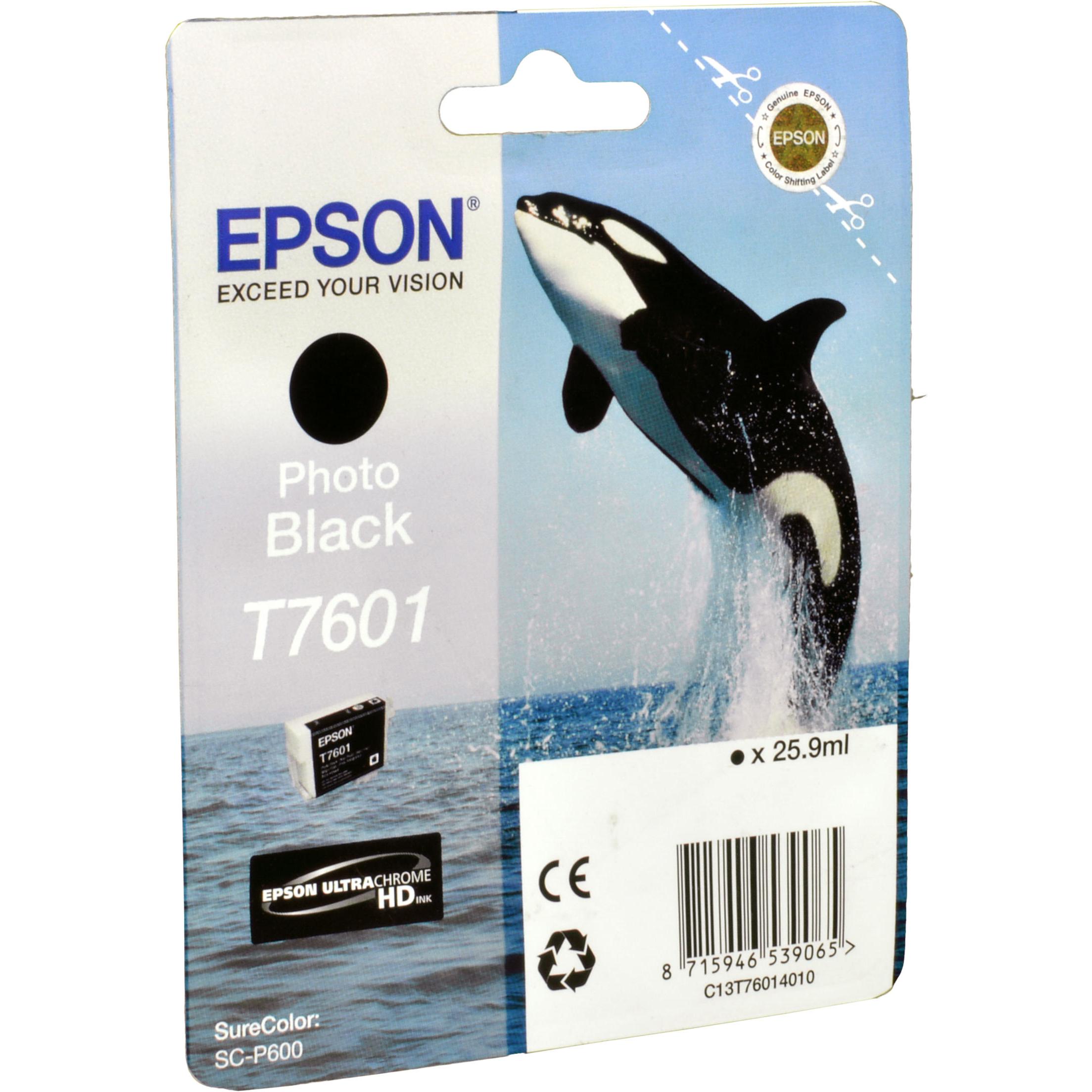 Epson, Druckerpatrone, T7601 Ultra Chrome HD (PBK)