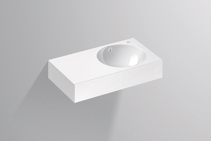 Produktbild Alape Waschtisch WT.MC800H.R, rechteckig B: 800mm H: 160mm T: 455mm, 4232000000, weiss (455 mm, 800 mm)