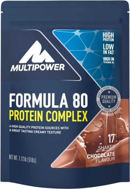 Produktbild Multipower Formula 80 Protein Complex Chocolate Beutel (510g) (Chocolate, 510 g)