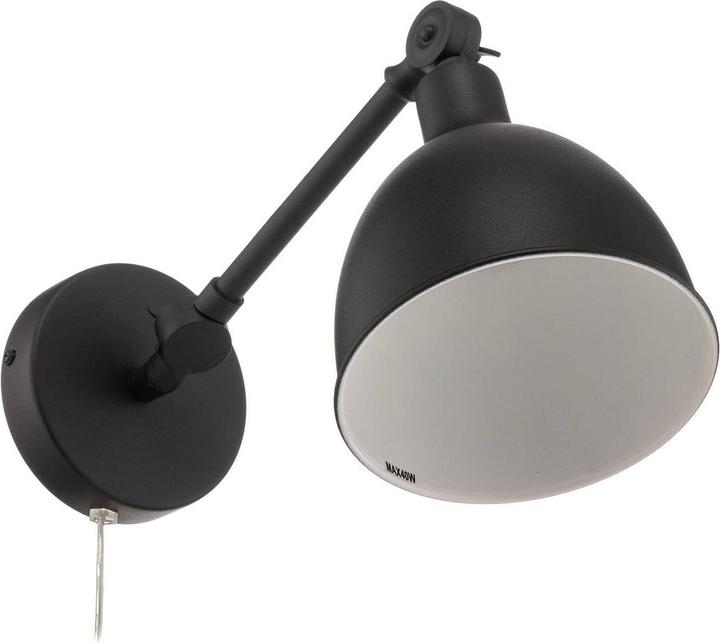 Actual product image By Rydens Bazaar mini wall lamp with plug black (E27)