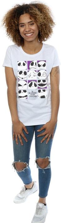 Image du produit Disney - T-shirt NIGHTMARE BEFORE CHRISTMAS MANY FACES OF JACK SQUARES - Femme (L)