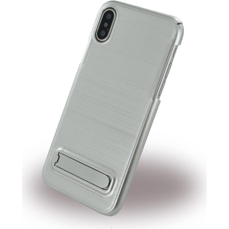 Thumbnail - cyoo Burshed Stand - Hardcover - Apple iPhone X - Silber, Weiteres Smartphone Zubehör, Silber