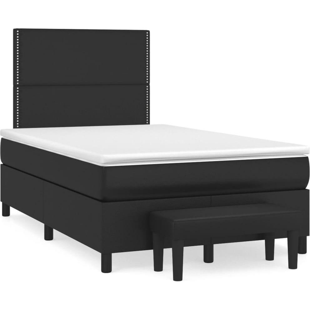 VidaXL, Bett, Bo x springbett mit Matratze 120 x 190 cm Kunstleder (120 x 190 cm)