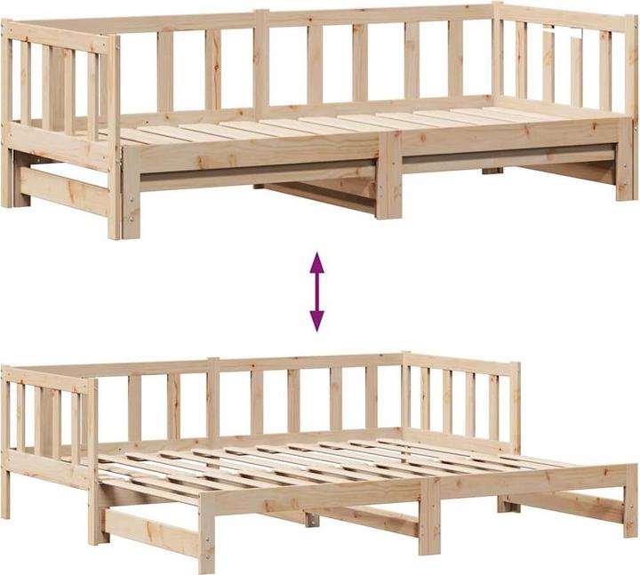 Produktbild vidaXL Tagesbett Ausziehbar mit Schubladen (90 x 200 cm)
