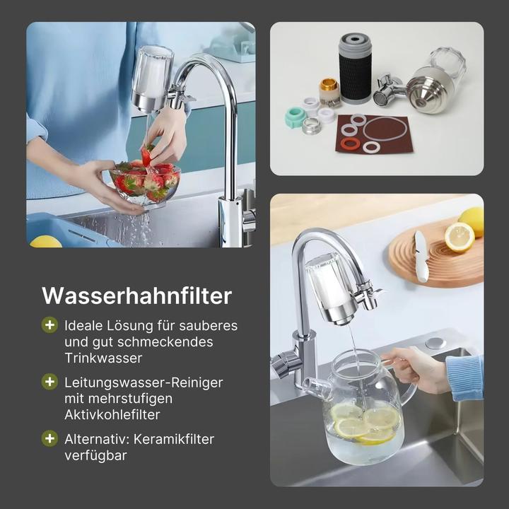 Image du produit Hermex Filtre pour robinet Purificateur d'eau du robinet Filtre à eau pour robinet de cuisine