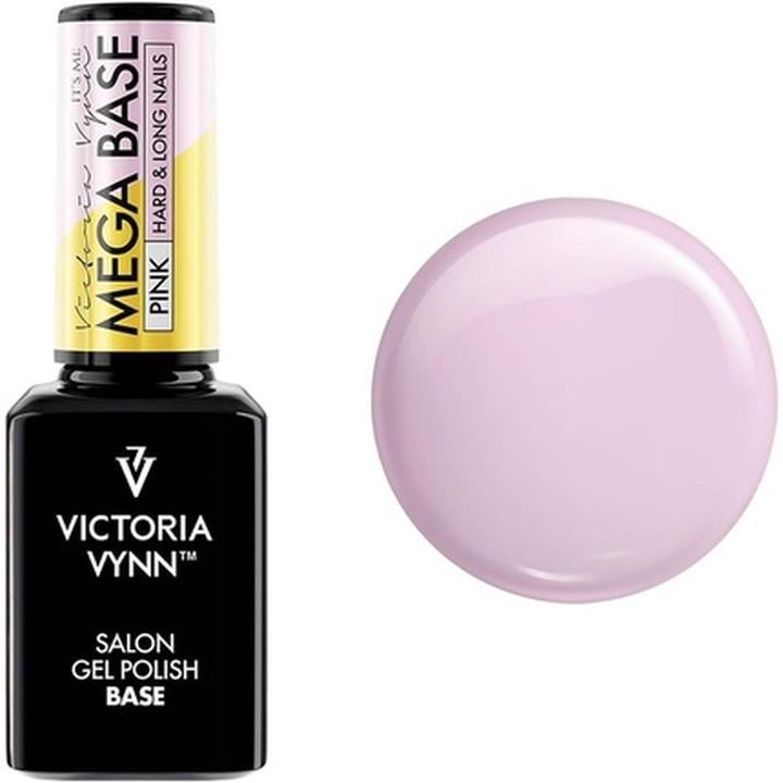 Immagine prodotto Visconti Di Modrone Victoria Vynn Mega Base Unghie Dure e Lunghe Smalto Gel ibrido UV Led 15ml Rosa (Rosa, Smalto per unghie effetto gel)