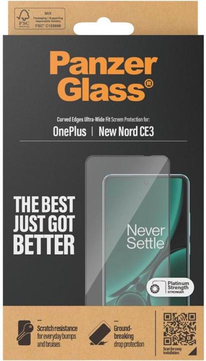 Produktbild PanzerGlass Screen Protector OnePlus Nord CE4 | Ultra-Wide Fit (1 Stk., Oneplus Nord CE 4)
